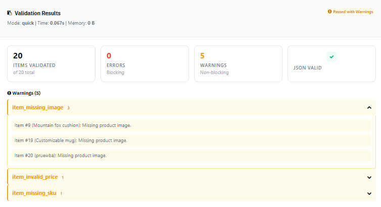 Detailed Validation Results